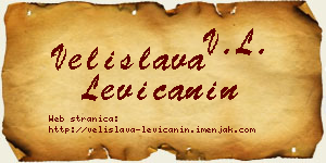 Velislava Levičanin vizit kartica